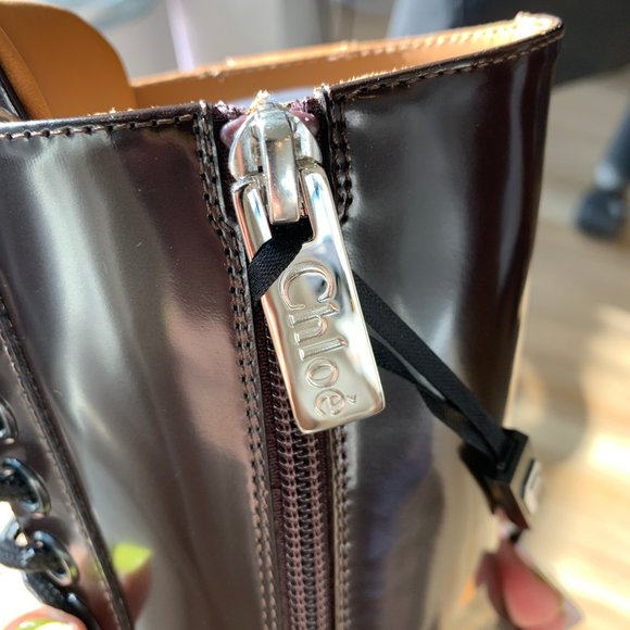 Chloe Rylee Deep Brown Burgundy Boot - Picture 4 of 8